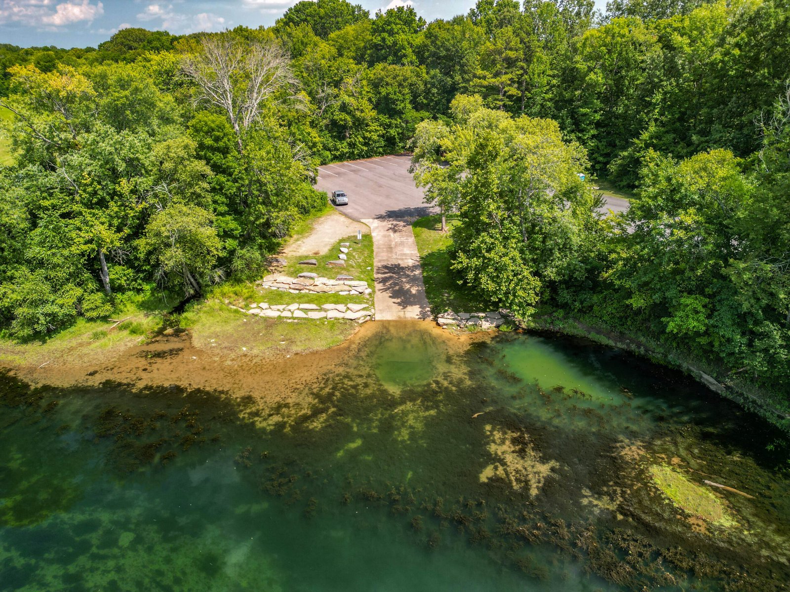 Trout Habitat on the Little Red River: Seeing the Whole River Sediment accumulation near the Swinging Bridge on the Little Red River